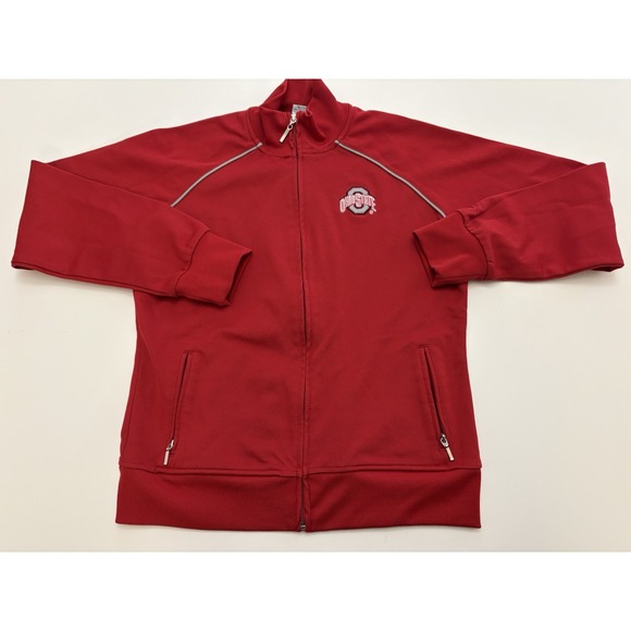 Jackets & Blazers - Women's Ohio State Buckeyes Collesium Bomber Jacket Red SZ Medium Full Zip